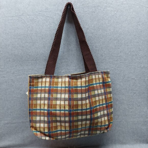 Linda Picken Pug Tapestry Shoulder Tote Bag With Brown Handles Made In USA - Picture 4 of 9